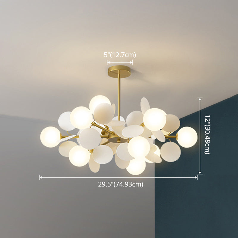 Odile - Cartoon Balloon Hanging Light Fixtures Cartoon Metallic Drop Pendant with Glass Shade for Bedroom