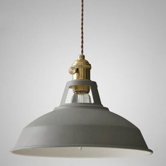 Marta - Industrial Macarons Industrial  Barn Shade Pendant Light Metal 1-Light Pendant Lighting For Restaurant