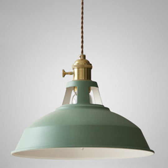 Macarons Industrial  Barn Shade Pendant Light Metal 1-Light Pendant Lighting For Restaurant