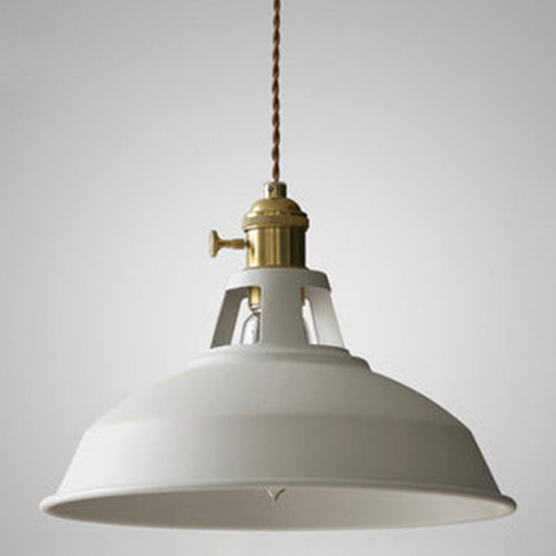 Macarons Industrial  Barn Shade Pendant Light Metal 1-Light Pendant Lighting For Restaurant