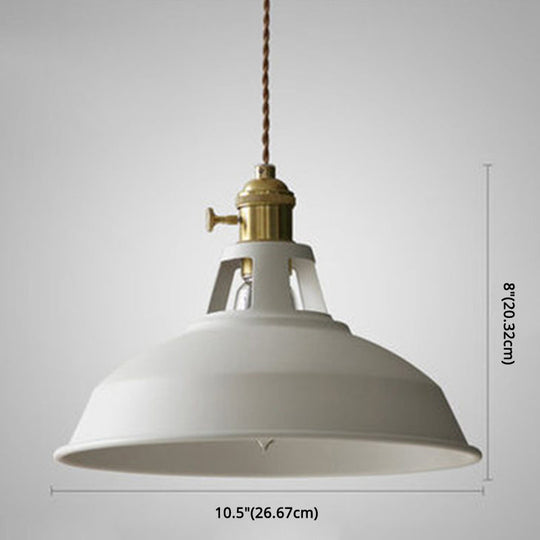 Macarons Industrial  Barn Shade Pendant Light Metal 1-Light Pendant Lighting For Restaurant