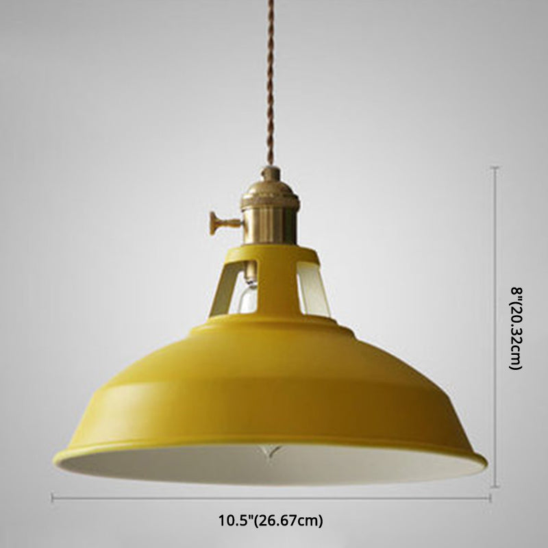 Macarons Industrial  Barn Shade Pendant Light Metal 1-Light Pendant Lighting For Restaurant