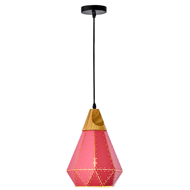 Diamond Drop Pendant Light for Modern Dining Rooms - Elegant 1-Light Ceiling Fixture