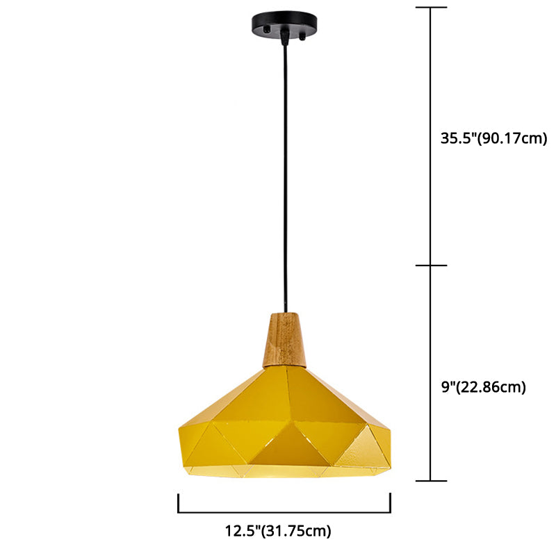 Diamond Drop Pendant Light for Modern Dining Rooms - Elegant 1-Light Ceiling Fixture