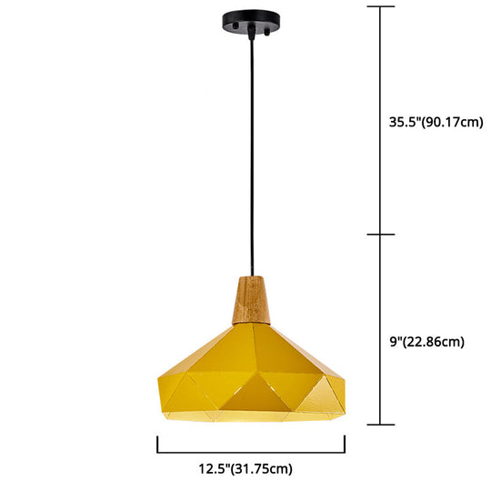 Diamond Drop Pendant Light for Modern Dining Rooms - Elegant 1-Light Ceiling Fixture