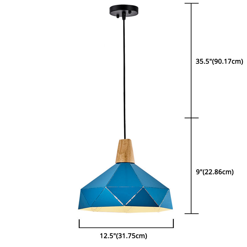 Diamond Drop Pendant Light for Modern Dining Rooms - Elegant 1-Light Ceiling Fixture