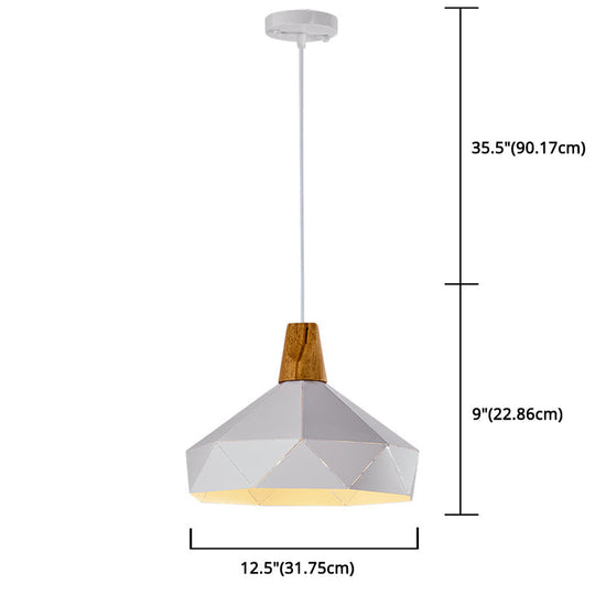 Diamond Drop Pendant Light for Modern Dining Rooms - Elegant 1-Light Ceiling Fixture