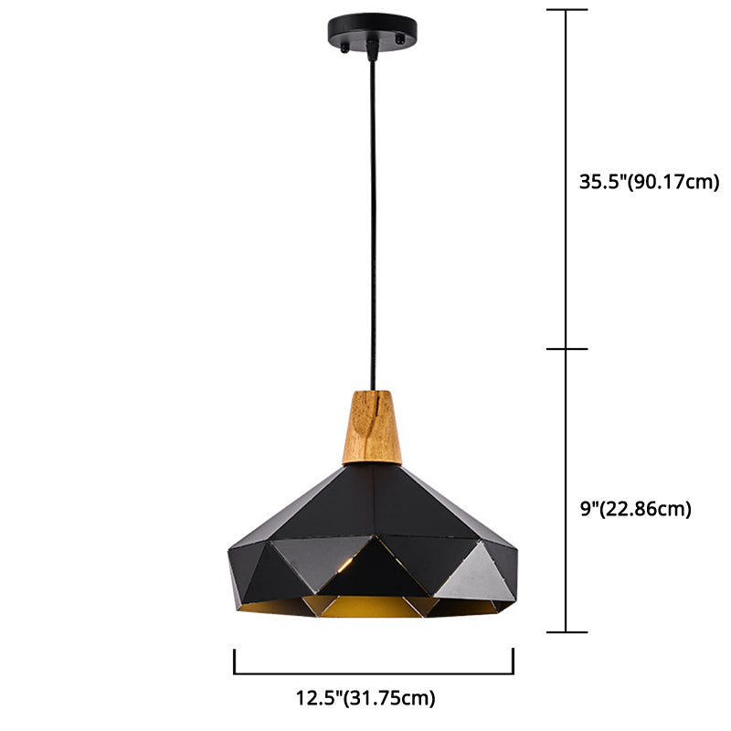 Diamond Drop Pendant Light for Modern Dining Rooms - Elegant 1-Light Ceiling Fixture