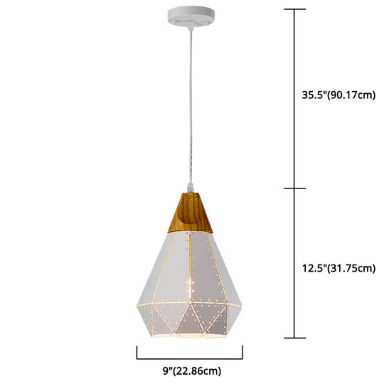 Diamond Drop Pendant Light for Modern Dining Rooms - Elegant 1-Light Ceiling Fixture