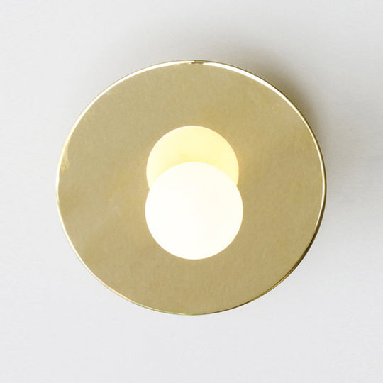 Ultra-Contemporary Sphere 1-Light Milk Glass Ceiling Flush Mount for Living Room