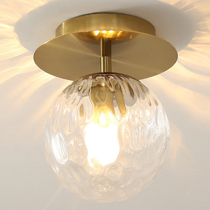 Ultra-Contemporary Prismatic Glass Flush Mount Ceiling Light for Hallway