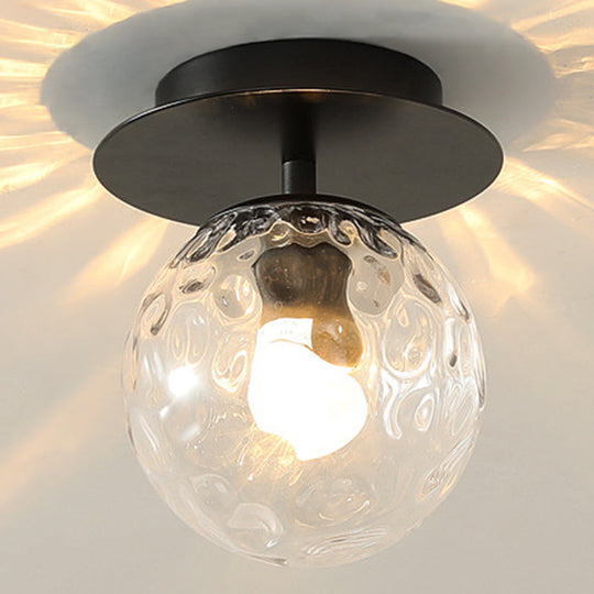 Ultra-Contemporary Prismatic Glass Flush Mount Ceiling Light for Hallway