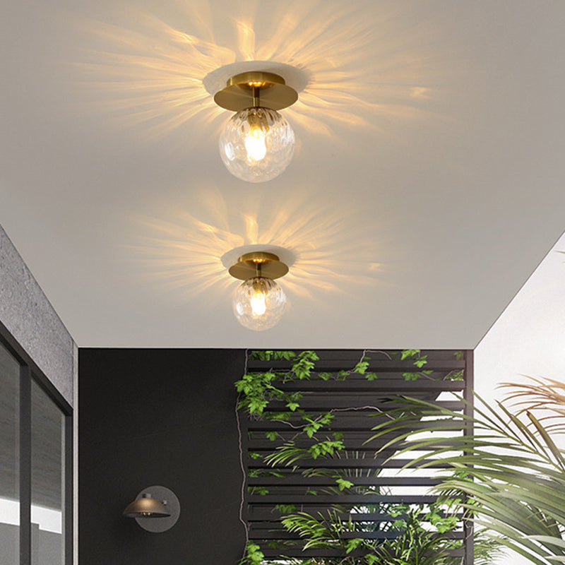 Ultra-Contemporary Prismatic Glass Flush Mount Ceiling Light for Hallway