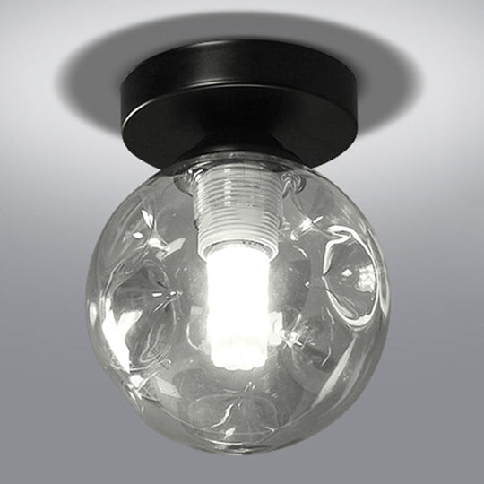 Modernist Glass Ceiling Flush Mount Light Fixture for Hallway