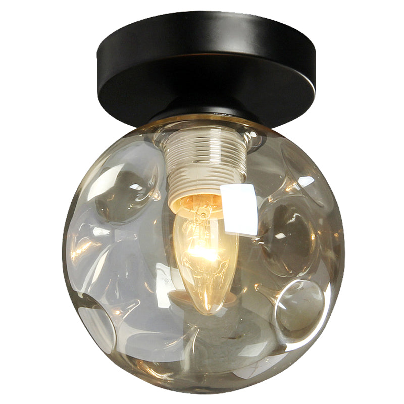 Modernist Glass Ceiling Flush Mount Light Fixture for Hallway