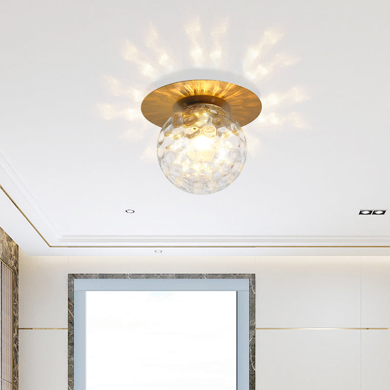 Contemporary Frosted Glass Sphere Semi Flush Chandelier: Stylish Ceiling Mount Light for Hallways