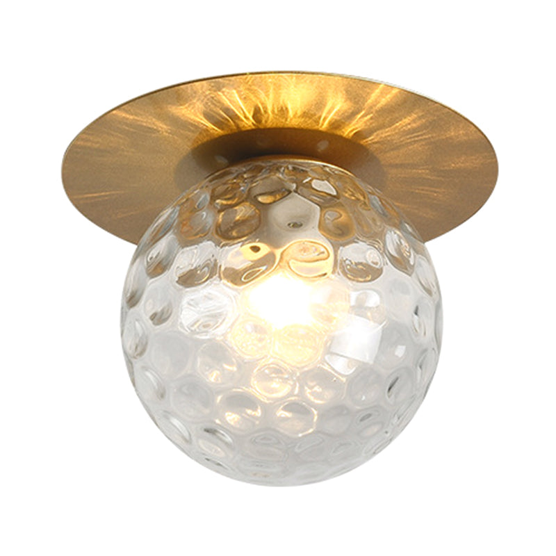 Contemporary Frosted Glass Sphere Semi Flush Chandelier: Stylish Ceiling Mount Light for Hallways