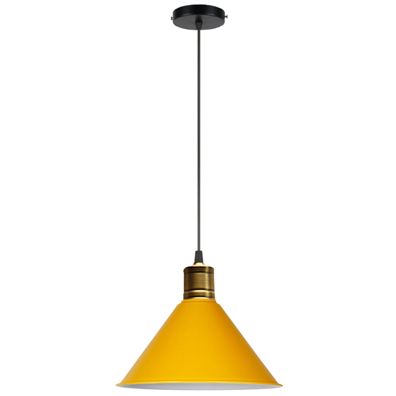 Nordic Style Metal Hanging Pendant Lamp With Modern Design - Ideal For Restaurant Ceilings Yellow /