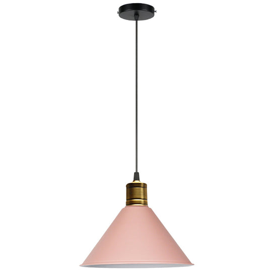 Nordic Style Metal Hanging Pendant Lamp With Modern Design - Ideal For Restaurant Ceilings Pink / 12