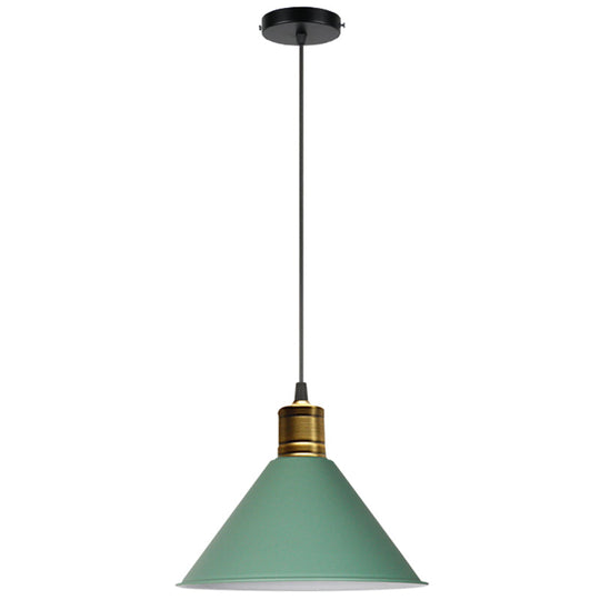 Nordic Style Metal Hanging Pendant Lamp With Modern Design - Ideal For Restaurant Ceilings Green /