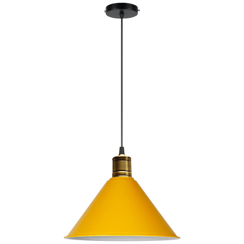 Nordic Style Metal Hanging Pendant Lamp With Modern Design - Ideal For Restaurant Ceilings Yellow /