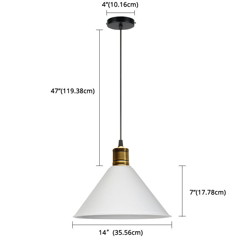 Nordic Modern Metal Tapered Hanging Light - Stylish 1-Light Restaurant Ceiling Pendant Lamp