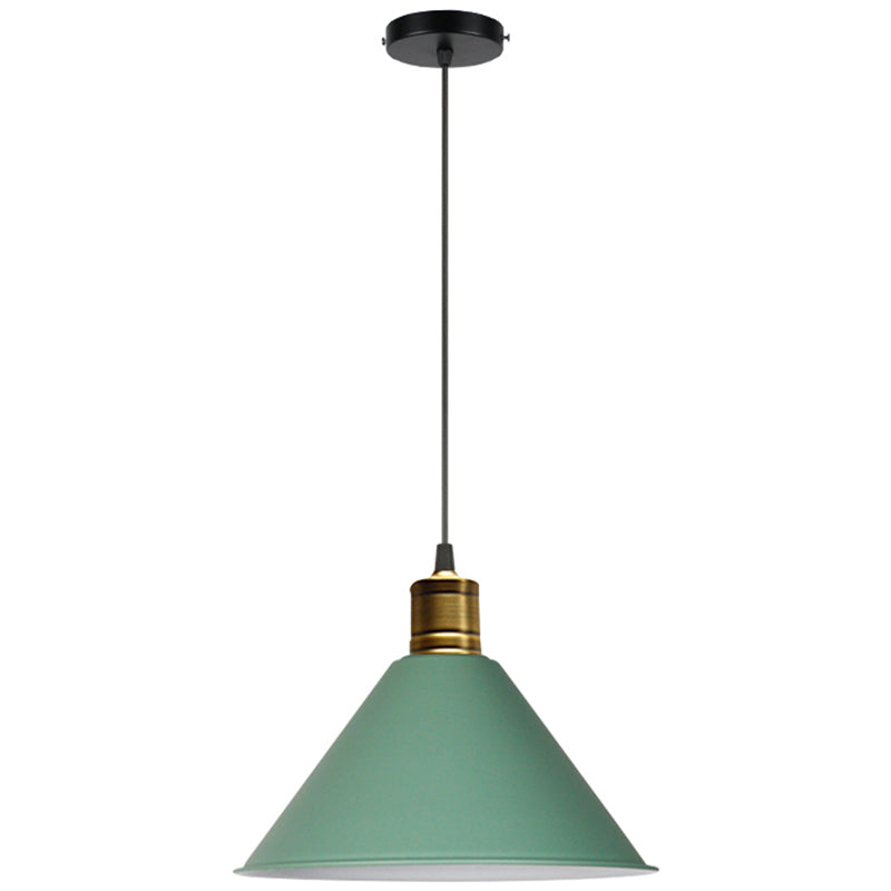 Nordic Style Metal Hanging Pendant Lamp With Modern Design - Ideal For Restaurant Ceilings Green /