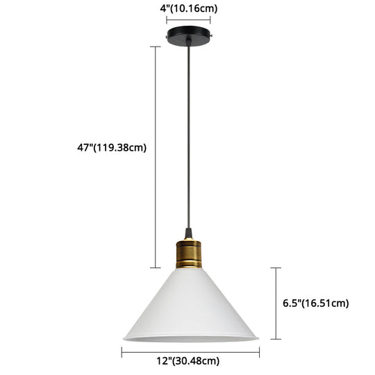 Nordic Modern Metal Tapered Hanging Light - Stylish 1-Light Restaurant Ceiling Pendant Lamp