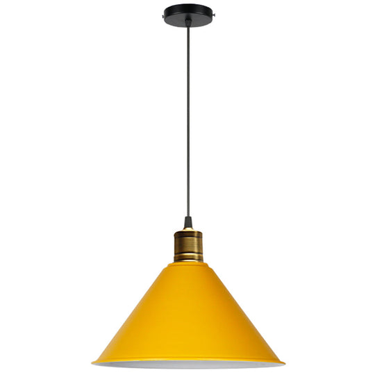 Nordic Style Metal Hanging Pendant Lamp With Modern Design - Ideal For Restaurant Ceilings Yellow /