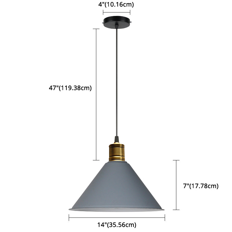 Nordic Modern Metal Tapered Hanging Light - Stylish 1-Light Restaurant Ceiling Pendant Lamp