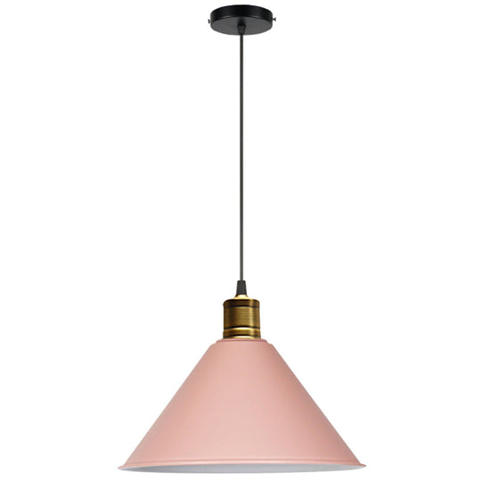 Nordic Style Metal Hanging Pendant Lamp With Modern Design - Ideal For Restaurant Ceilings Pink / 16