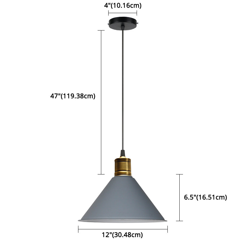 Nordic Modern Metal Tapered Hanging Light - Stylish 1-Light Restaurant Ceiling Pendant Lamp