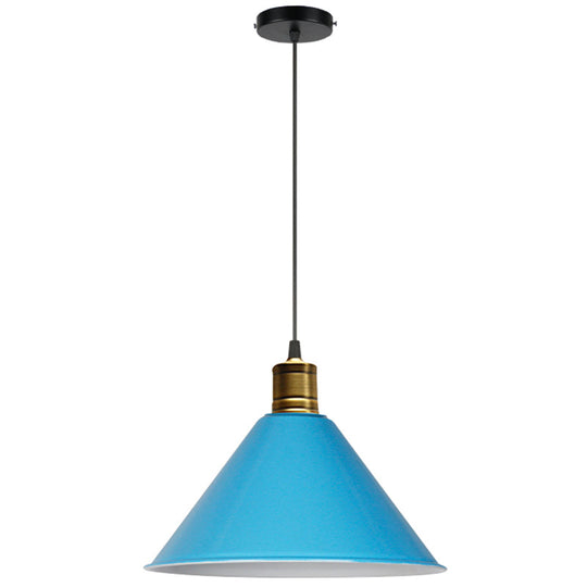 Nordic Style Metal Hanging Pendant Lamp With Modern Design - Ideal For Restaurant Ceilings Blue / 16