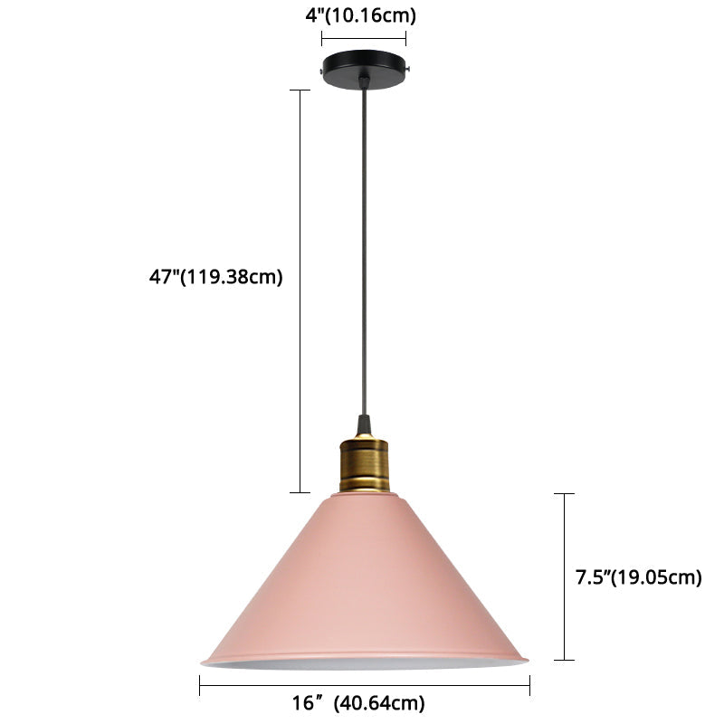 Nordic Modern Metal Tapered Hanging Light - Stylish 1-Light Restaurant Ceiling Pendant Lamp