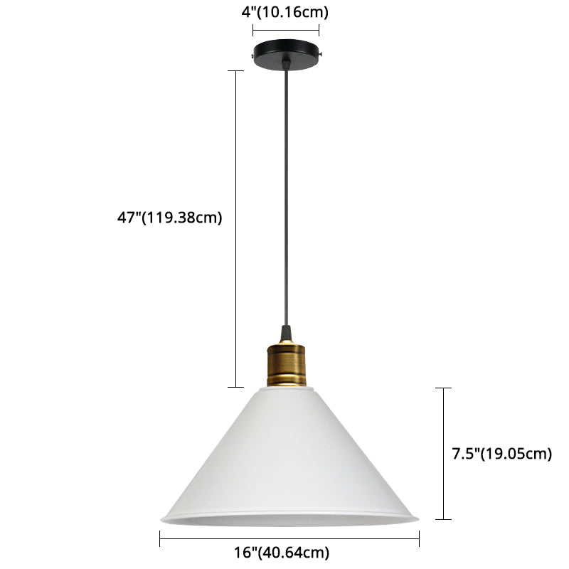 Nordic Modern Metal Tapered Hanging Light - Stylish 1-Light Restaurant Ceiling Pendant Lamp