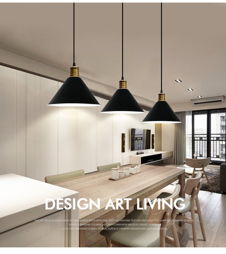 Nordic Style Metal Hanging Pendant Lamp With Modern Design - Ideal For Restaurant Ceilings