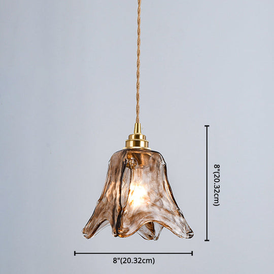 Retro Industrial Amber Alabaster Glass Pendant Lamp - Elegant Lighting for Living Room