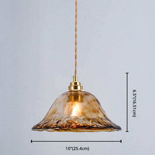 Retro Industrial Amber Alabaster Glass Pendant Lamp - Elegant Lighting for Living Room