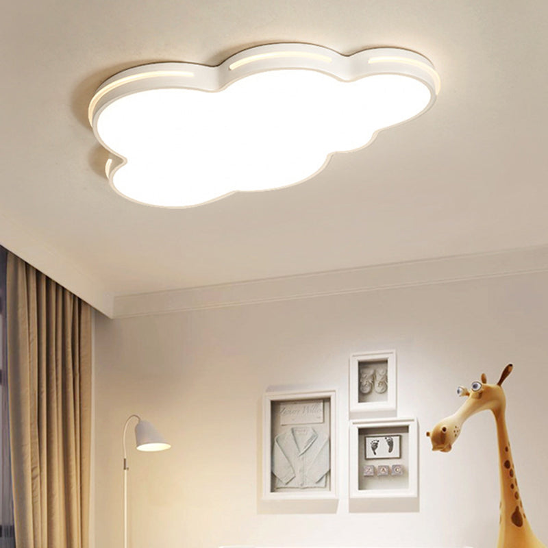 Nordic Metallic Flush Ceiling Light Cloud Design - 1-Light Flush-Mount Fixture