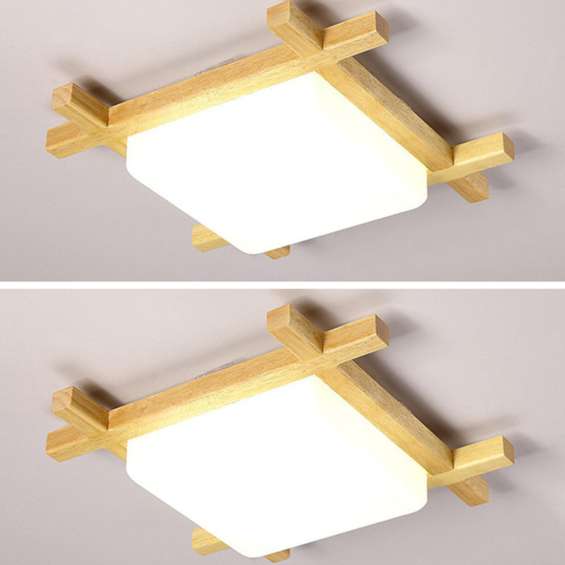 Modern Square Flush Mount Ceiling Light Stylish Acrylic Fixture For Living Room