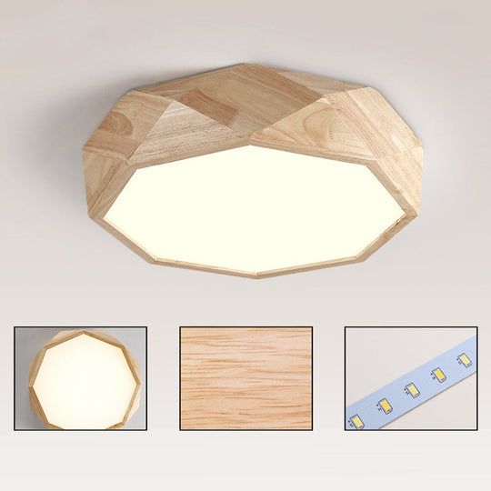 Contemporary Diamond Flush Mount Bedroom Ceiling Light