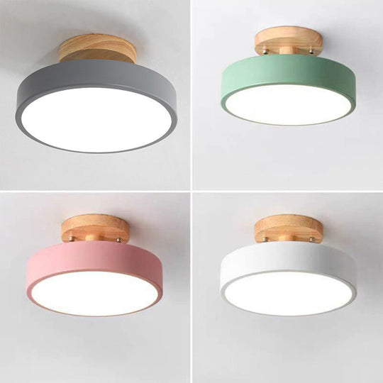 Minimalist Round Flush Mount Ceiling Light - Acrylic Chandelier For Bedroom