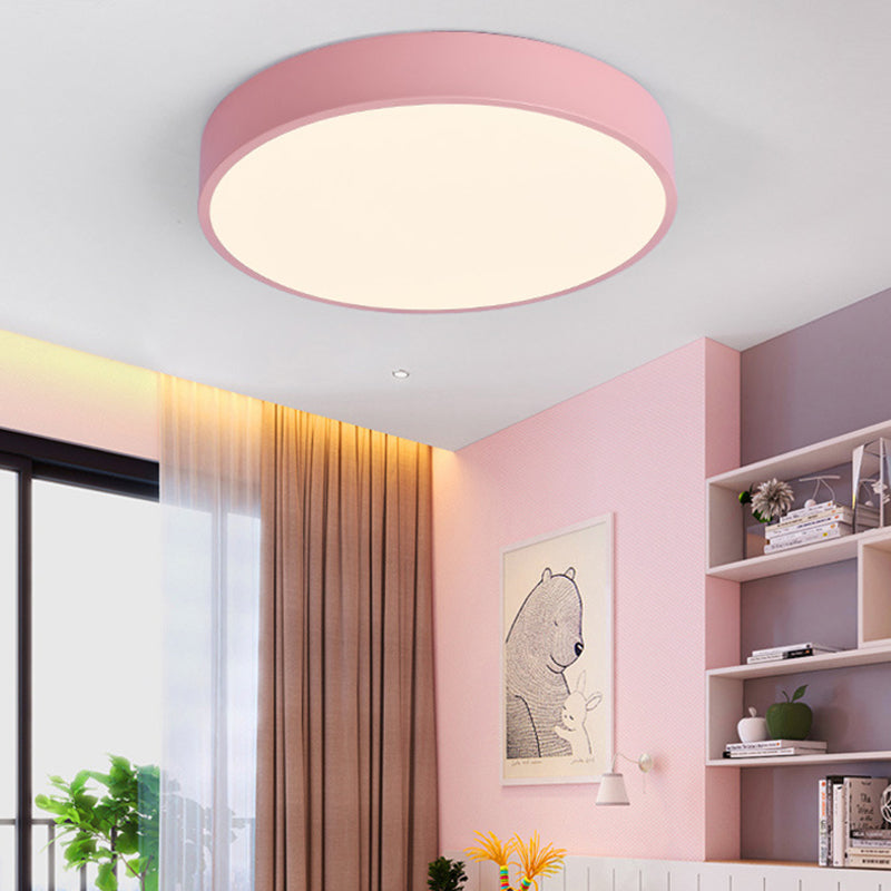 Minimalist Acrylic Flush Mount Ceiling Light For Bedroom Pink / 9