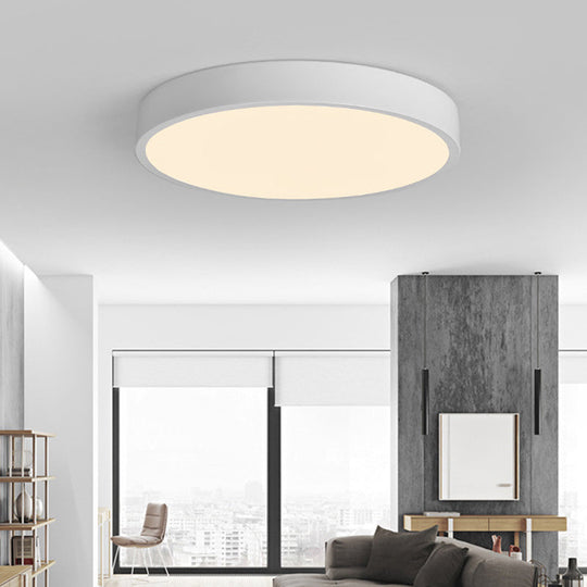 Minimalist Acrylic Flush Mount Ceiling Light For Bedroom White / 9