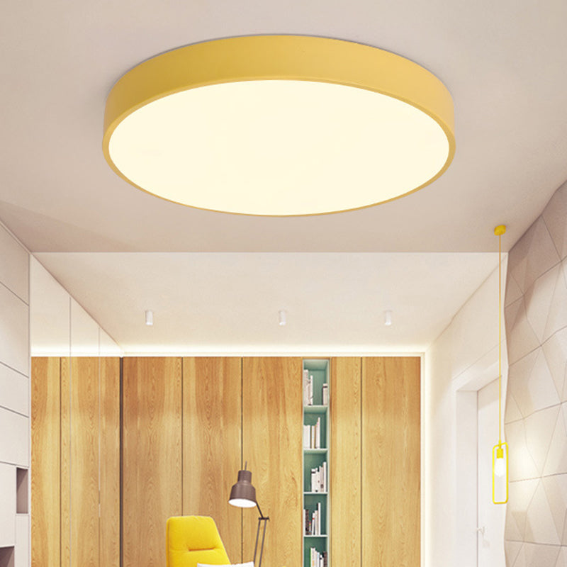 Minimalist Acrylic Flush Mount Ceiling Light For Bedroom Yellow / 9