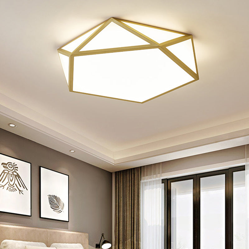 Modern Diamond Flush Mount Ceiling Light - Acrylic Ceiling Fixture for Living Room