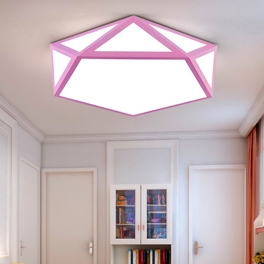 Modern Diamond Flush Mount Ceiling Light - Acrylic Ceiling Fixture for Living Room