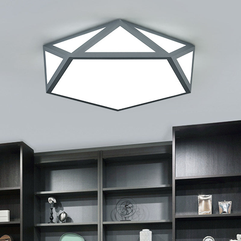 Modern Diamond Flush Mount Ceiling Light - Acrylic Ceiling Fixture for Living Room