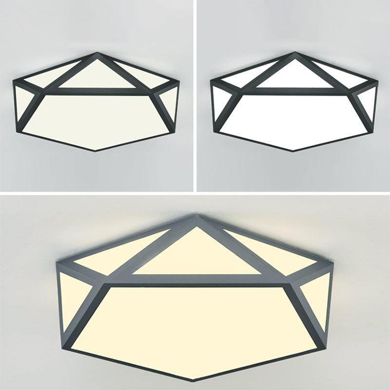 Modern Diamond Flush Mount Ceiling Light - Acrylic Ceiling Fixture for Living Room