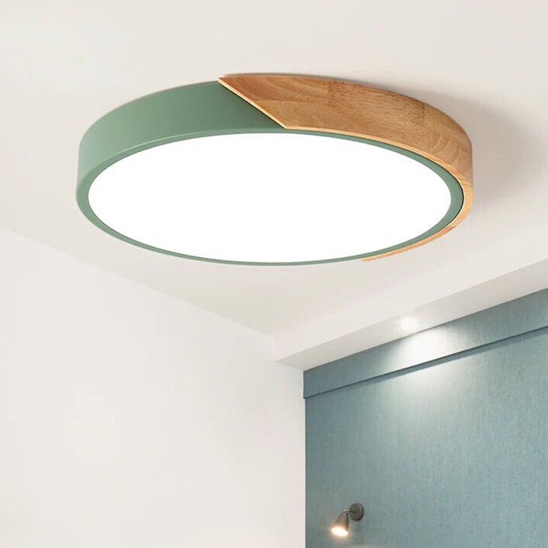 Modern Round Flush Mount Ceiling Light Fixtures For Bedrooms Green / 12